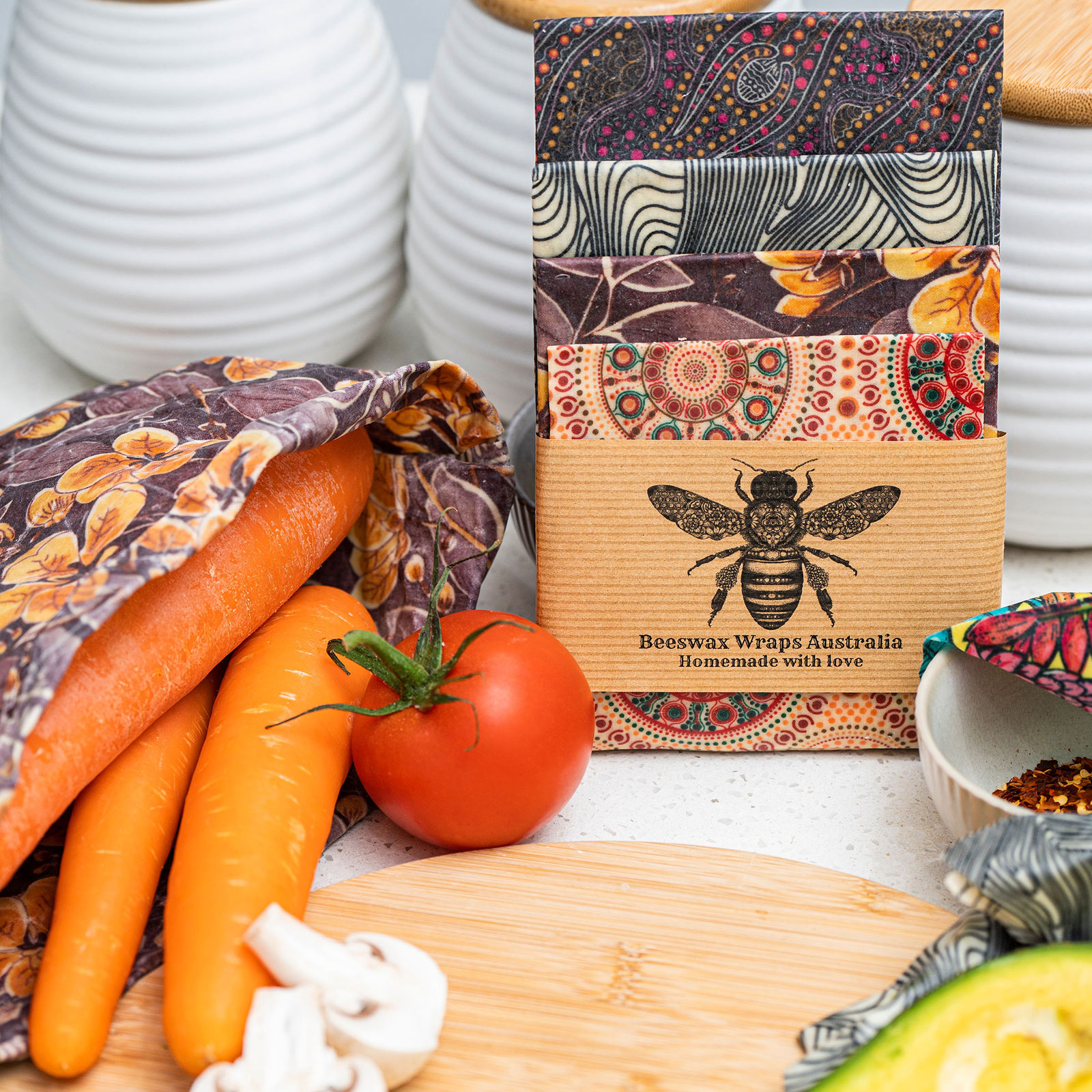 Kitchen Starter Value Pack of beeswax wraps