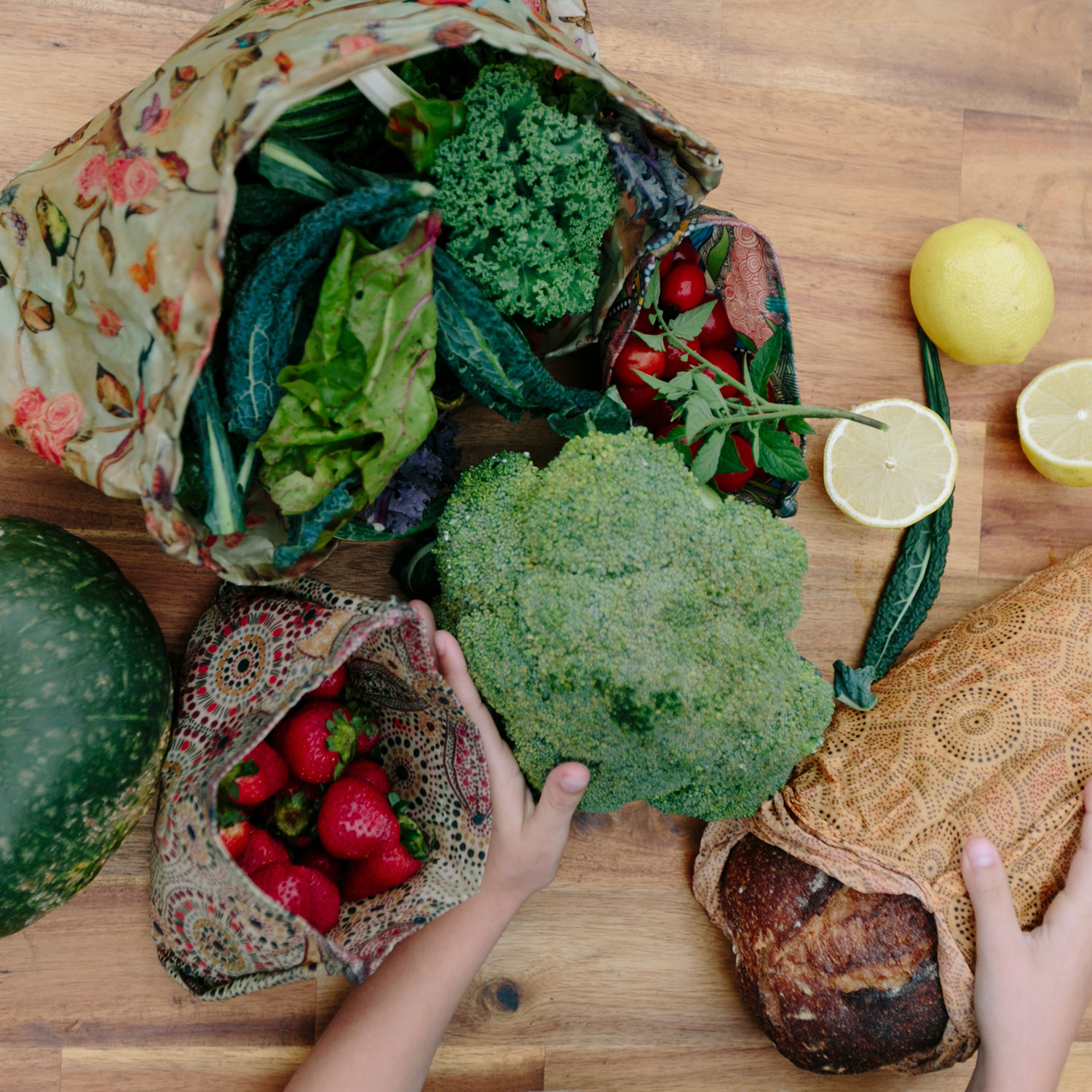 Super Value Pack of beeswax wraps and a beeswax bread bag