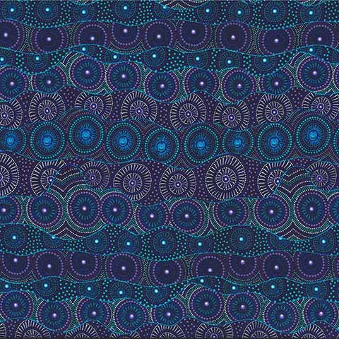Alpara Seed Blue beeswax wrap print by Rosie Bird