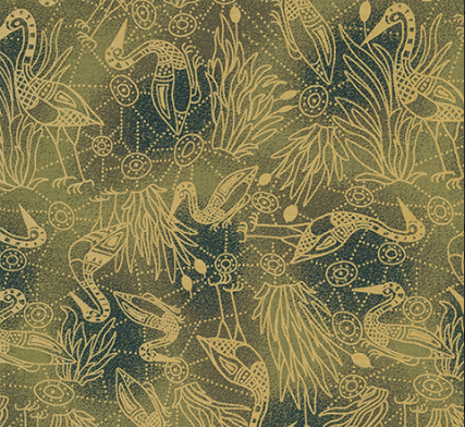 Brolga Dreaming beeswax wrap print by Nambooka
