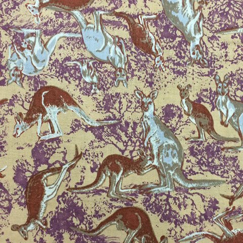Kangaroo Peach beeswax wrap print by Marion Chapman