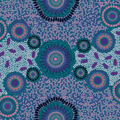 Meeting Places Blue beeswax wrap print by Josie Cavanagh