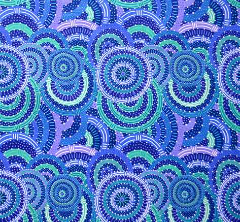 Women’s Body Dreaming Blue beeswax wrap print by Cindy Wallace