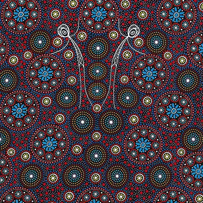 Gathering Bush Tucker beeswax wrap print by Gloria Doolan