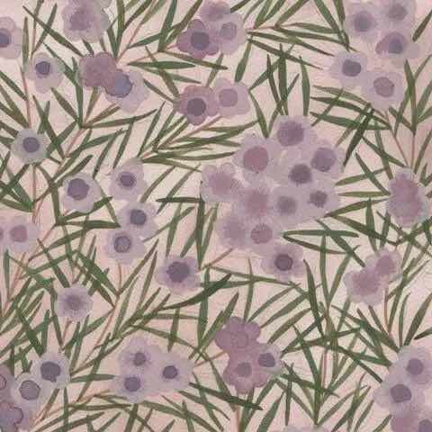 Wax Flower Mauve beeswax wrap print by Natalie Ryan
